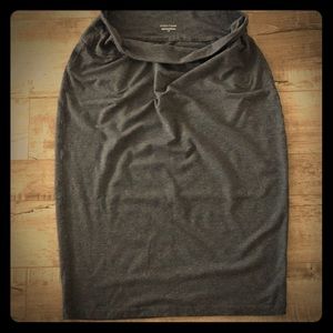 Eileen Fisher grey mid length skirt